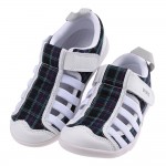 (15~19公分)日本IFME極簡播洲織白色中童機能水涼鞋P...